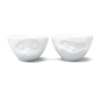 Fiftyeight Products - Juego de Cuencos para Aperitivos y Salsas, diseño de Cara besando y Cara Sonriente