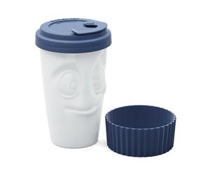 FIFTYEIGHT PRODUCTS Mug para Llevar Cerámica Resistente 400 Ml 58 PRODUCTS Azul