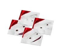 FIFTYEIGHT PRODUCTS Servilletas - Lunch "Navidad cinabrio" (blanco y rojo, fabricado en Alemania)