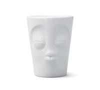 FIFTYEIGHT PRODUCTS Taza con asa ''Besando'' Original para Regalar, Taza Desayuno (porcelana, 350 ml, fabricado en Alemania), color blanco