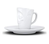 FIFTYEIGHT PRODUCTS - Taza de Café Expresso con Cara Alegre de Porcelana Dura de Alta Calidad