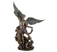 Figura Arcángel Michael Combate El diablo aspecto de bronce
