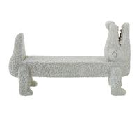 Figura ceramica blanca cocodrilo 30x8x18cm