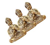 Figura de Buda Mini Envejecida de Cobre, 3 Piezas para Decoración