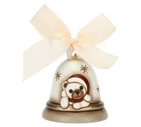 Figura de cerámica de un osito de peluche, decoración navideña, 7,3 x 7,3 x 8,5 cm