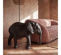Figura de elefante negro mate Alt.72 cm