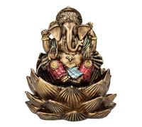 Figura de Ganesha sentado en flor de loto, 8 cm, decoración hindú de Buda