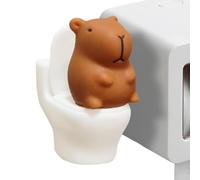 Figura de inodoro de animales divertidos, mini de escritorio, pato | Resina impresa en 3D, tamaño mini, estante para tanque de inodoro, humor de baño, regalo de broma, para amigos y compañeros