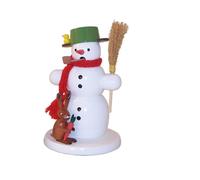 Figura de muñeco de nieve con chimenea y olla, dimensiones 10,5 x 15 x 10,5 cm. Producto nuevo