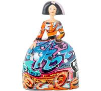 Figura de una menina de Resina con un Grafiti en Multicolor 14x9x21cm