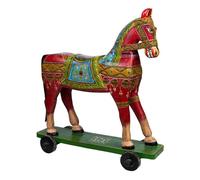 Figura decorativa alexandra house living madera de mango caballo 36 x 96 x 86 cm