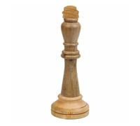 Figura decorativa alexandra house living marrón madera de mango ajedrez 15 x 40 x 15 cm