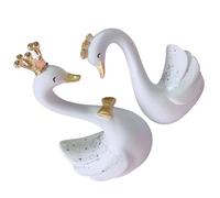 Figura Decorativa de Cisne de Resina 1 Par para Tartas y Coches