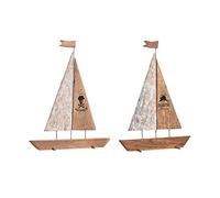 Figura Decorativa DKD Home Decor 36,5 x 10 x 54 cm 37,5 x 10 x 48 cm Marrón (2 Unidades)