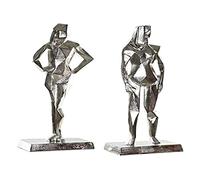 Figura Decorativa DKD Home Decor 8424001856480 23 x 13 x 62 cm Plateado (2 Unidades)