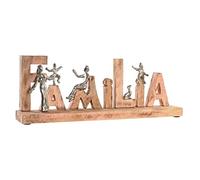 Figura Decorativa DKD Home Decor Marrón Aluminio Madera de Mango (59 x 8 x 24 cm)