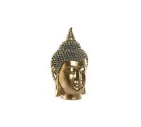 Figura decorativa home esprit dorado buda oriental 16 x 15,5 x 28 cm