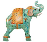 Figura elefante hierro 87cm azul claro 80x37x87cm