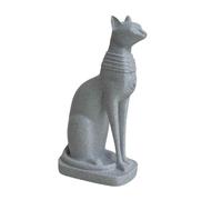 Figura Gato Egipcio Elegante - Impresión 3D con PLA en Blanco efecto Mármol (18 cm)