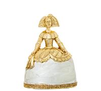 Figura menina 15cm resina dorada, nacar 11x6x15cm