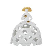 Figura menina 18cm resina blanca calada 15x10x18cm