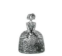 Figura menina 18cm resina plateada 13x9x18cm