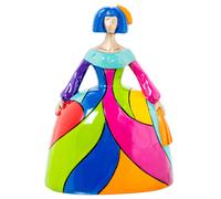 Figura menina 20cm resina colores 15x13x20cm