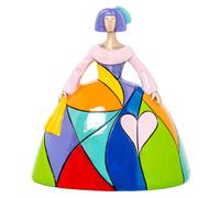 Figura menina 21cm resina colores 19x13x21cm