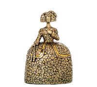 Figura menina 22cm resina dorada 16x11x22cm