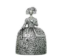 Figura menina 22cm resina plateada 16x11x22cm