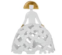 Figura menina 23cm resina blanca calada 20x11x23cm