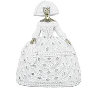 Figura menina 23cm resina blanca con espejos 18x13x23cm