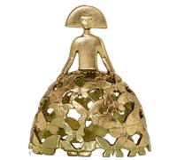 Figura menina 23cm resina dorada 20x11x23cm