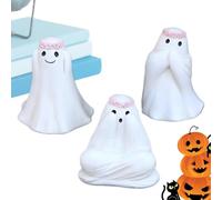 Figura Miniatura Fantasma 3 Piezas Coleccionables Macabras Con Corona