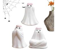 Figura Miniatura Fantasma 3 Piezas Coleccionables Macabras Con Corona