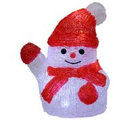 Figura navideña acrílica muñeco de nieve pequeño LED