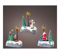 Figura navideña led con farola, 3modelos. lumineo