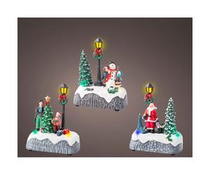 Figura navideña led con farola, 3modelos. lumineo