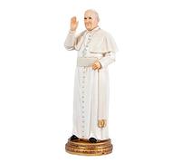 Figura Papa Francisco Imagen 20Cm. Adorno Resina Peana Decoración