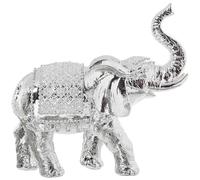 Figura resina elefante plateado 22x9x21cm