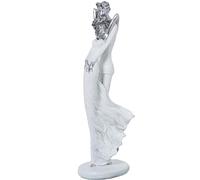 FIGURA RESINA PAREJA ABRAZO BLANCA/PLATEADA_9X8X30CM