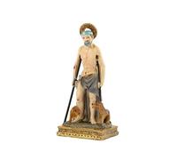 Figura San Lazaro Patron de los carniceros, sepultureros, mendigos y leprosos de Resina Pintado a Mano 5x3x11 cm