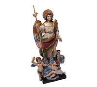 Figura San Rafael Arcángel Adorno 25Cm. Resina Peana Decoración