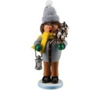 Figuras de cerámica para quemar incienso. Variedad de figuras: niño con linterna o barrendero con bombín. Altura: 23 cm. NUEVO