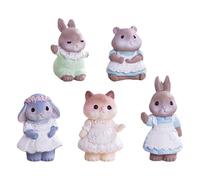 Figuras de conejos en miniatura para decoración de casas de muñecas, decoración de tartas, conejitos de Pascua, conejitos y conejitos pequeños