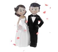 Figuras de pareja de novios para tartas, 12 cm x 6,5 cm