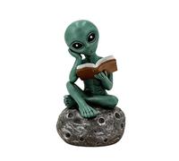 Figuras de resina extraterrestre verde, divertidas esculturas de alienígenas sentados bebiendo ET, figuras para interiores y exteriores, hogar u oficina, coleccionables