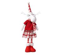 Figuras plegables de ciervos y muñecos de nieve de Papá Noel, almacenamiento conveniente, decoraciones de navideñas, diseño artesanal de poliéster, decoraciones expandibles de renos y muñecos de