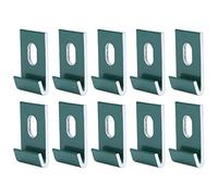 Fijaciones de la base del invernadero, 10PCS Base de gancho de aluminio de la fundación Clips Sistema del accesorio de los invernaderos(verde)