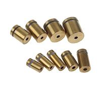 Fijaciones de separación, espaciadores de letreros de acero inoxidable, tamaños surtidos dorados, paquete de 10 for montaje en vidrio(12x30mm 10pcs)